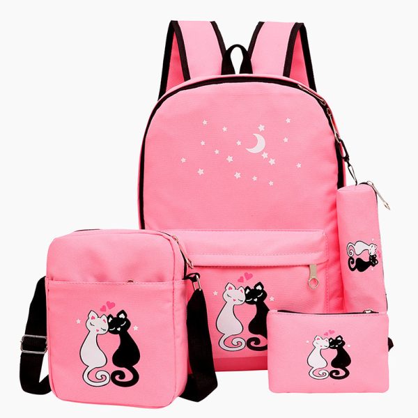 4-piece School Bag Set For Girls And Boys