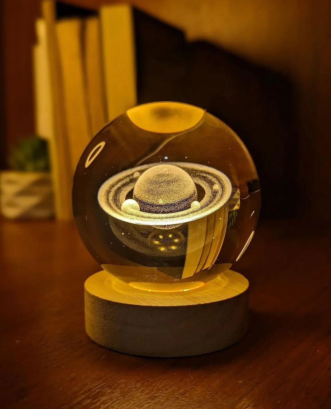 Galaxy Crystal Ball Lamp, 3D Planet Moon Lamp