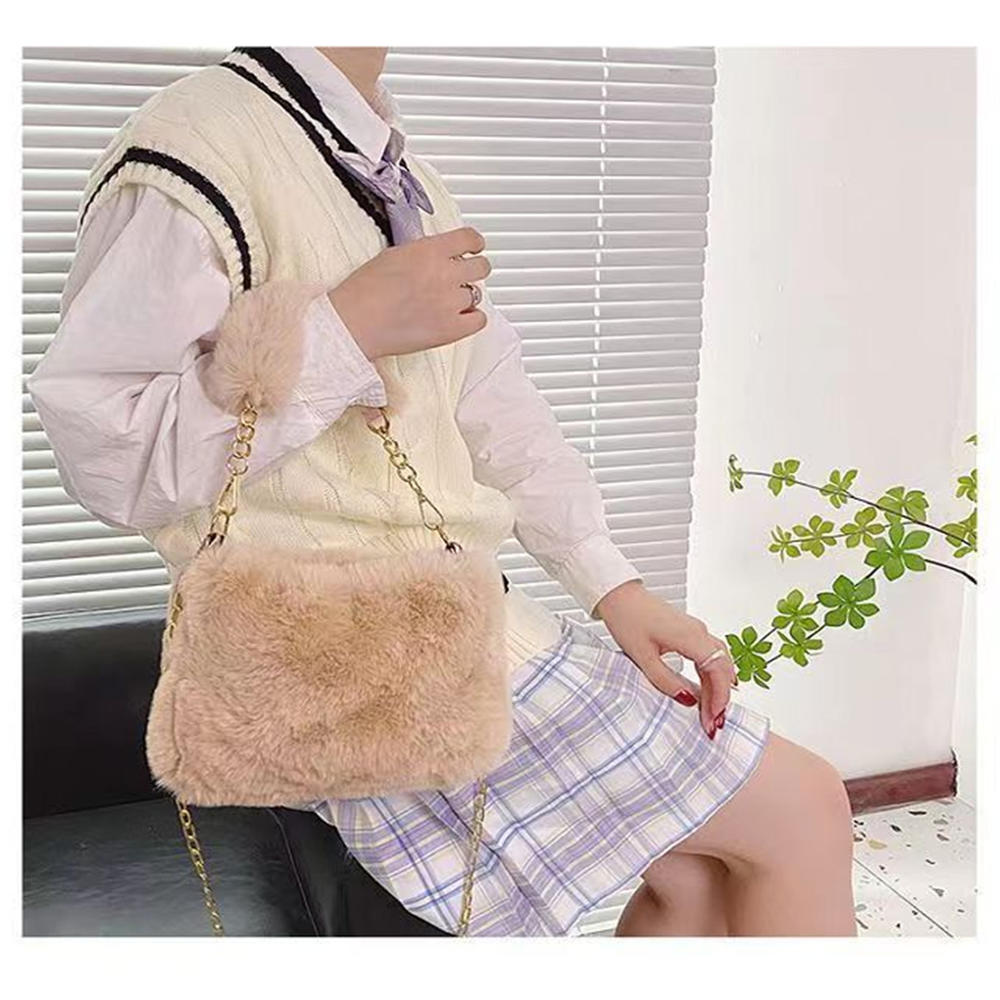 Plush handbag fashion plush crossbody bag square bag