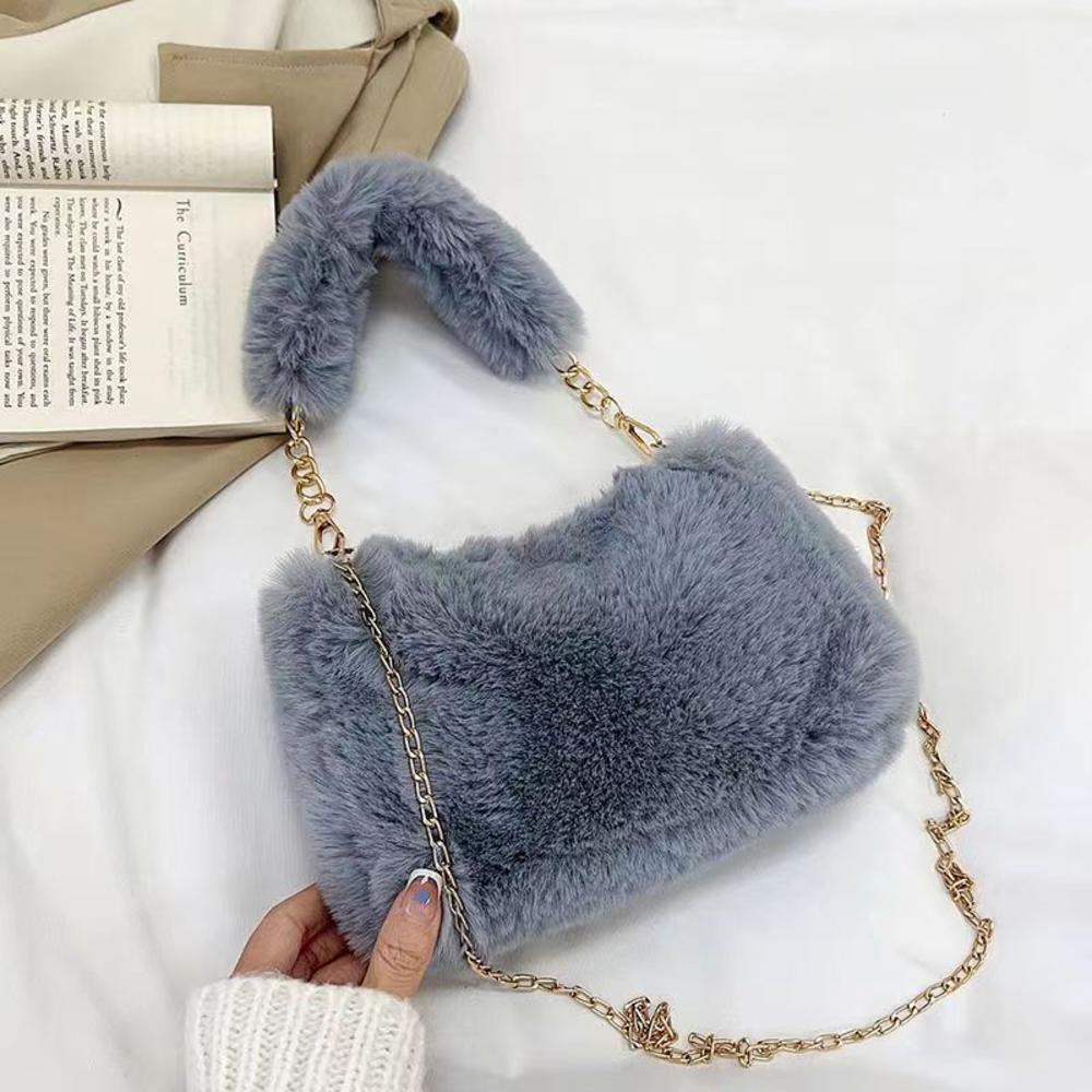 Plush handbag fashion plush crossbody bag square bag