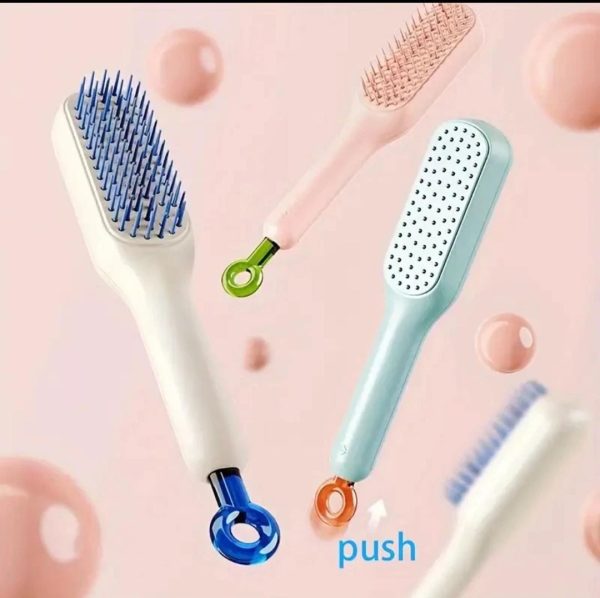 Self Cleaning Magic Hair Brush One-click Cleaning