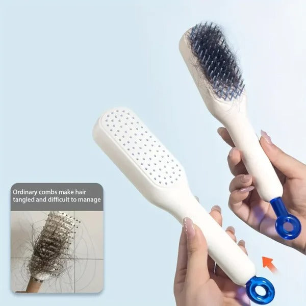 Self Cleaning Magic Hair Brush One-click Cleaning